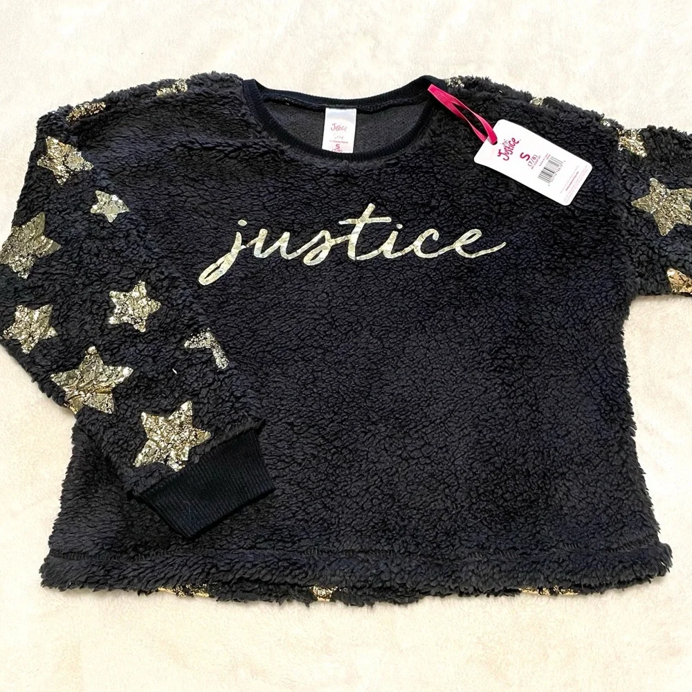 🆕Girl’s 3PC Justice MADE OF STARS Faux Sherpa Pajama/Lounge Set